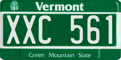 VT license plate XXC561