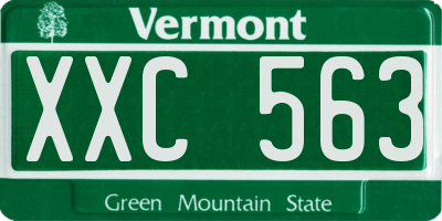 VT license plate XXC563