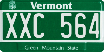 VT license plate XXC564