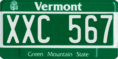 VT license plate XXC567