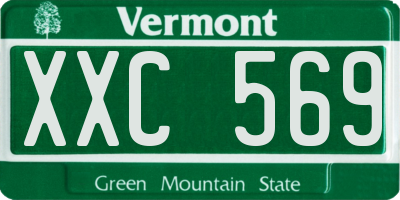 VT license plate XXC569