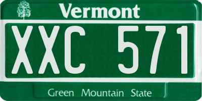 VT license plate XXC571