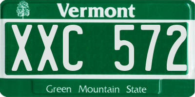 VT license plate XXC572