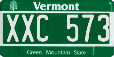 VT license plate XXC573
