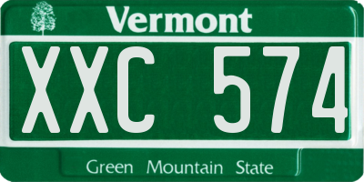 VT license plate XXC574