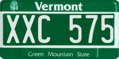 VT license plate XXC575