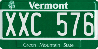 VT license plate XXC576