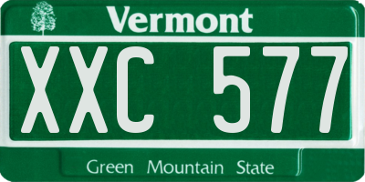 VT license plate XXC577