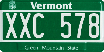 VT license plate XXC578