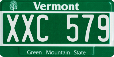 VT license plate XXC579