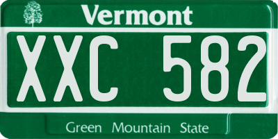VT license plate XXC582