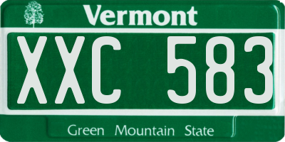 VT license plate XXC583
