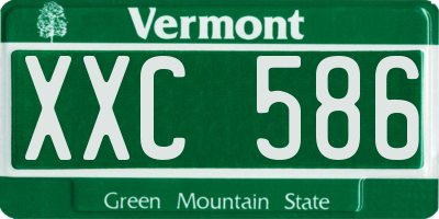 VT license plate XXC586