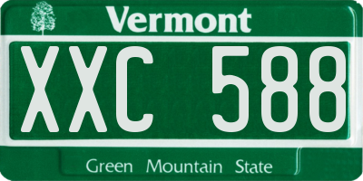 VT license plate XXC588