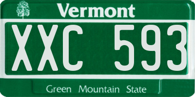 VT license plate XXC593