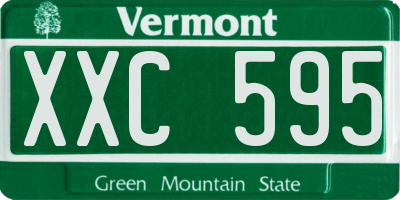 VT license plate XXC595