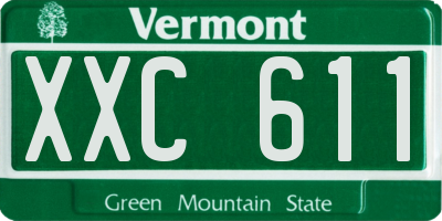 VT license plate XXC611
