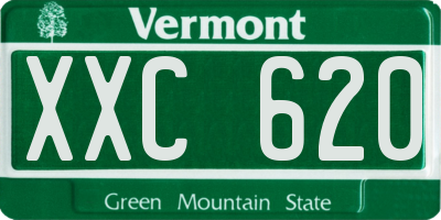 VT license plate XXC620