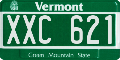 VT license plate XXC621