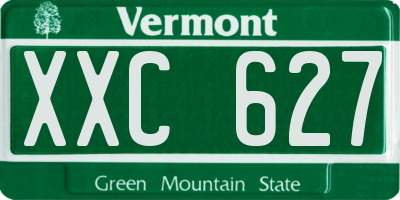 VT license plate XXC627