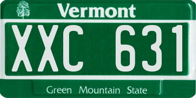 VT license plate XXC631