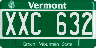 VT license plate XXC632