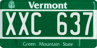 VT license plate XXC637