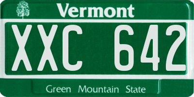 VT license plate XXC642