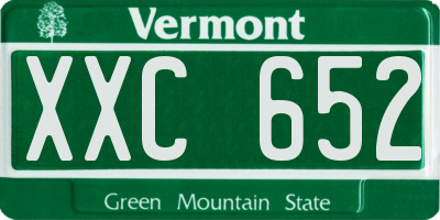 VT license plate XXC652