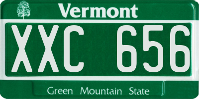 VT license plate XXC656