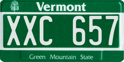 VT license plate XXC657