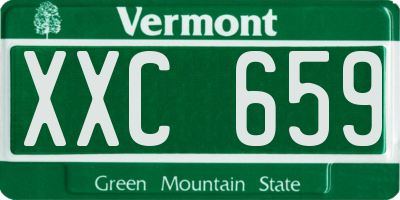 VT license plate XXC659