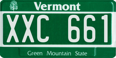 VT license plate XXC661