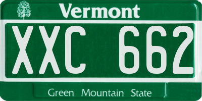 VT license plate XXC662