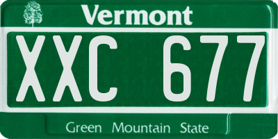 VT license plate XXC677
