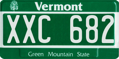 VT license plate XXC682
