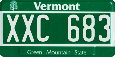 VT license plate XXC683