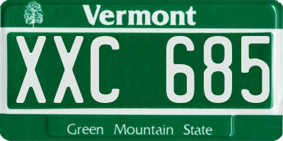 VT license plate XXC685