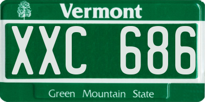 VT license plate XXC686