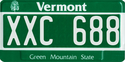 VT license plate XXC688