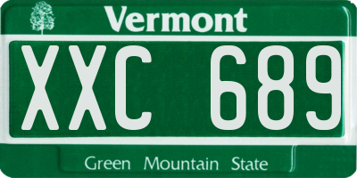 VT license plate XXC689