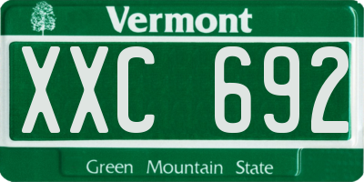 VT license plate XXC692