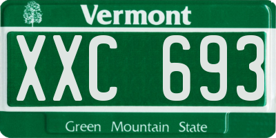VT license plate XXC693
