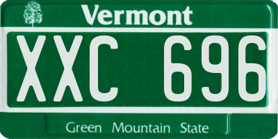 VT license plate XXC696