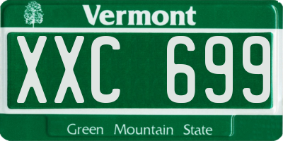 VT license plate XXC699