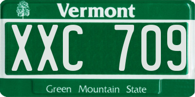 VT license plate XXC709