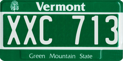 VT license plate XXC713