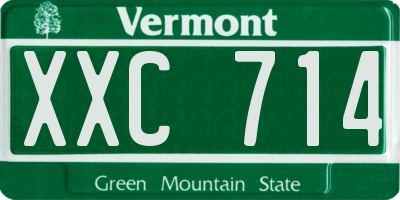 VT license plate XXC714