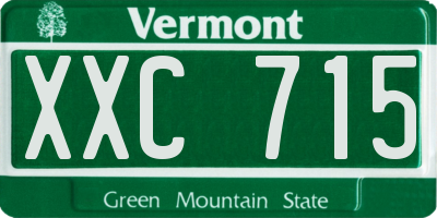 VT license plate XXC715