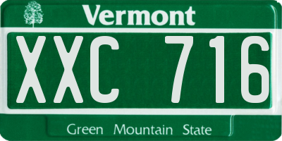 VT license plate XXC716